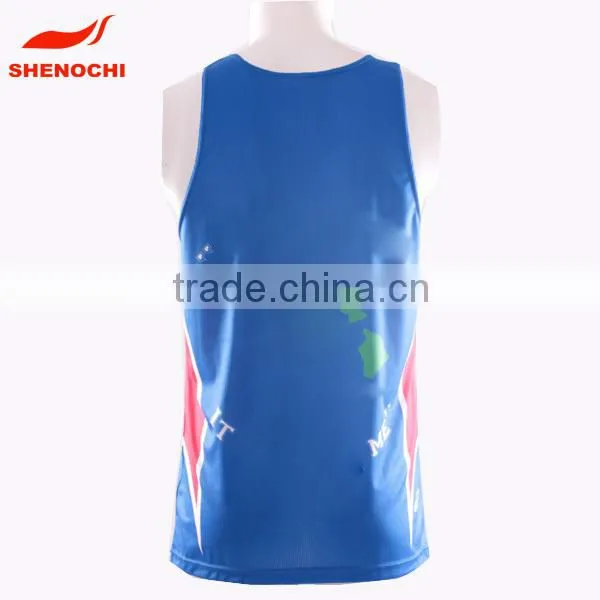 Wholesale Plain Mesh Dry Fit Mens Running Sports Singlets