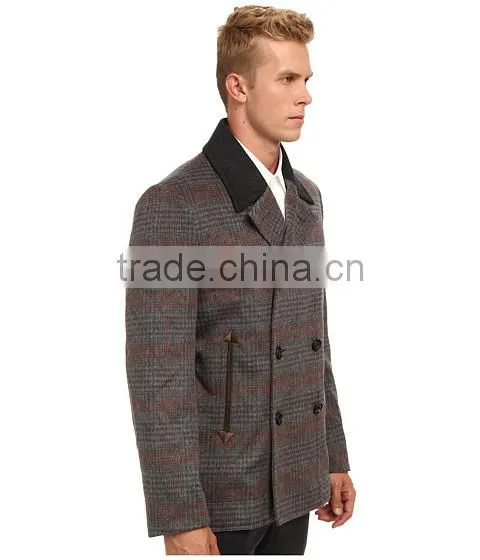 Double-breasted button coat gentlemen coat
