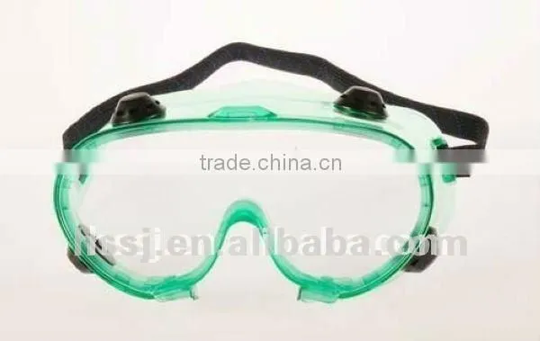 4 indirect vents dental safety goggles 1.3mm PC lens & frame safety goggles transparent safety goggles for sales