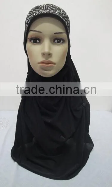 H293 latest muslim hijab with buttons,muslim scarf