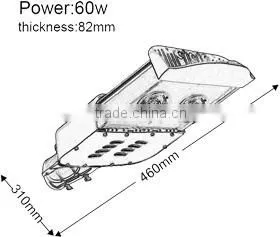 2015 IP65 waterproof led street light housing