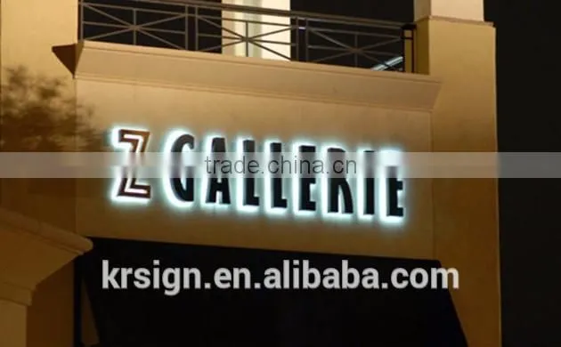 stainless steel backlit letter sign , acrylic LED sign , mirror polished customized waterproof 3D