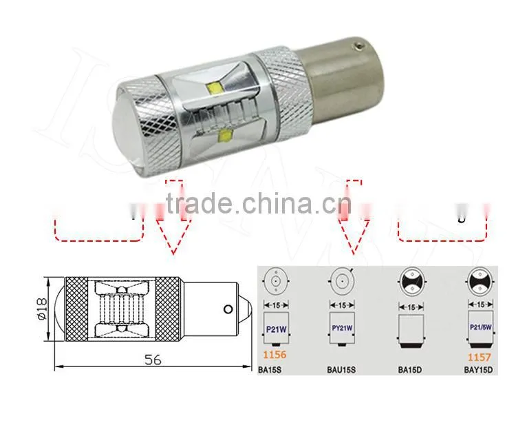 2015 new design canbus error free with 2 years warranty T20/7440/7443 car side brake light power canbus led light