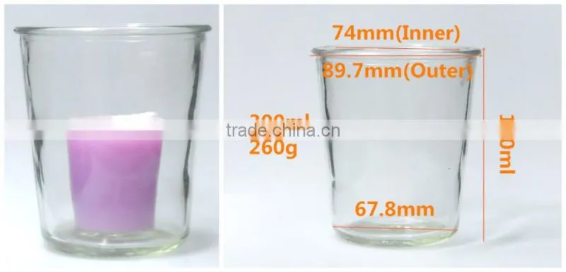 11oz latest style glass jar candle stick Simple and easy into the jar
