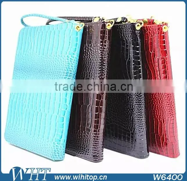 Protective Case for 8" Android Tablet, Crocodile Pattern Flip Wallet PC+PU Leather 8 inch Universal Tablet Leather Case