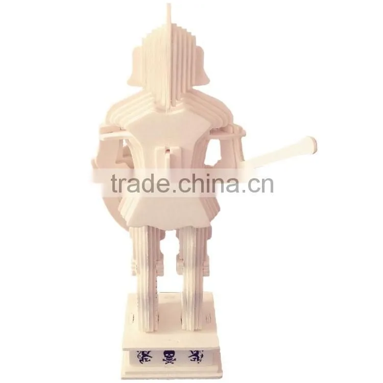 3d Wooden puzzle imperial knights for educational toy