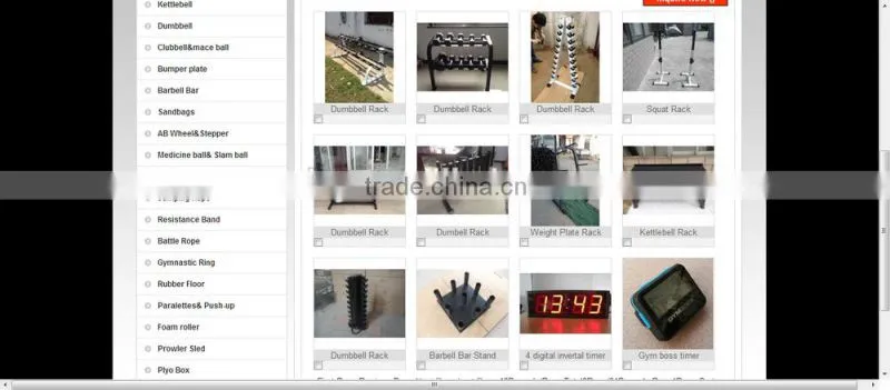 2015 new 16 Pairs Pro-Style Vertical Dumbbell Rack (1-10kg, 12.5-50kg Dumbbells)