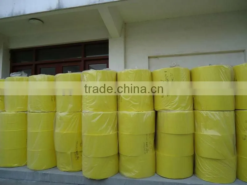 Yellow needle punched non-woven cleaning cloth fabric rolls