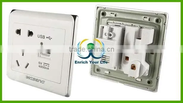 Hottest USB wall mount socket outlets