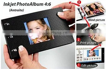 4x6 DIY Inkjet Photo Book With Black Cover(Digital Photo Album)