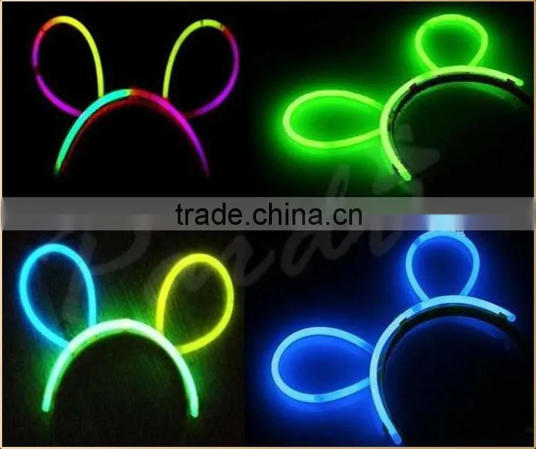 Wholesale foilbag packing glowing hairclips light in the dark