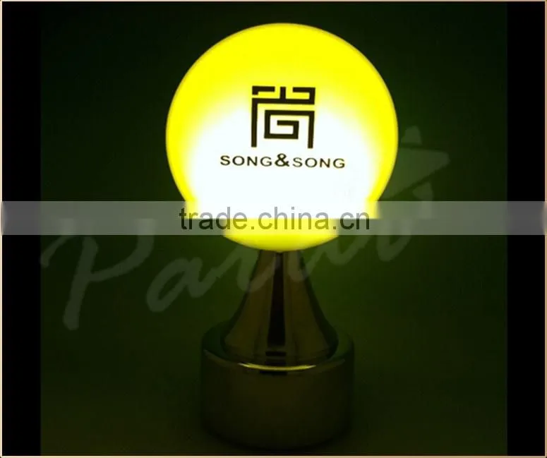 2016 circle shape promo decoration led restaurant table lamp