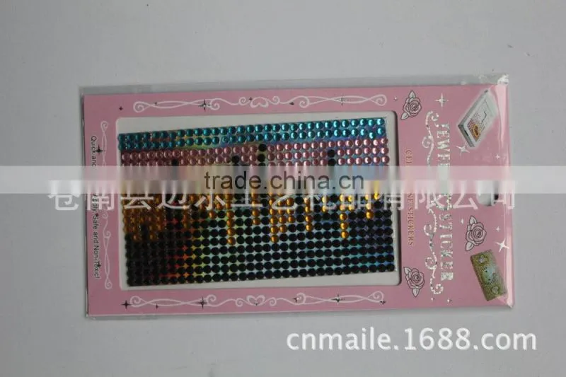 mobile phone bling crystal diamond sticker rhinestone acrylic sticker multi-style/acrylic sticker