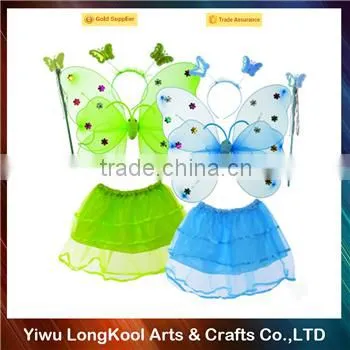 New product fairy butterfly wings costume cheap butterfly wings set for party decoration