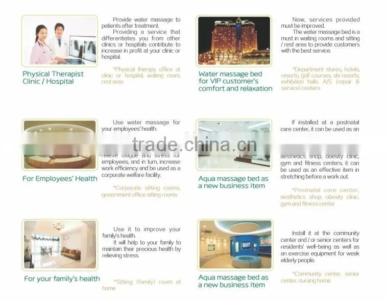Luxury Spa massage bed dry water massage
