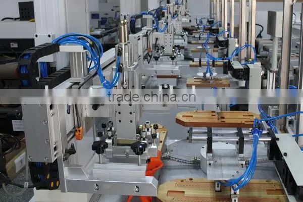 Full automatic plastic ruler screen printing machine with UV dryer