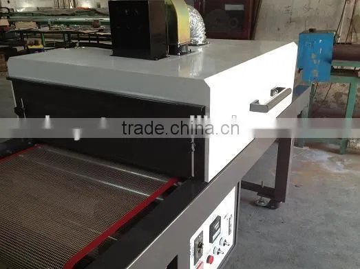Screen printed t shirt plastisol ink ir tunnel dryer
