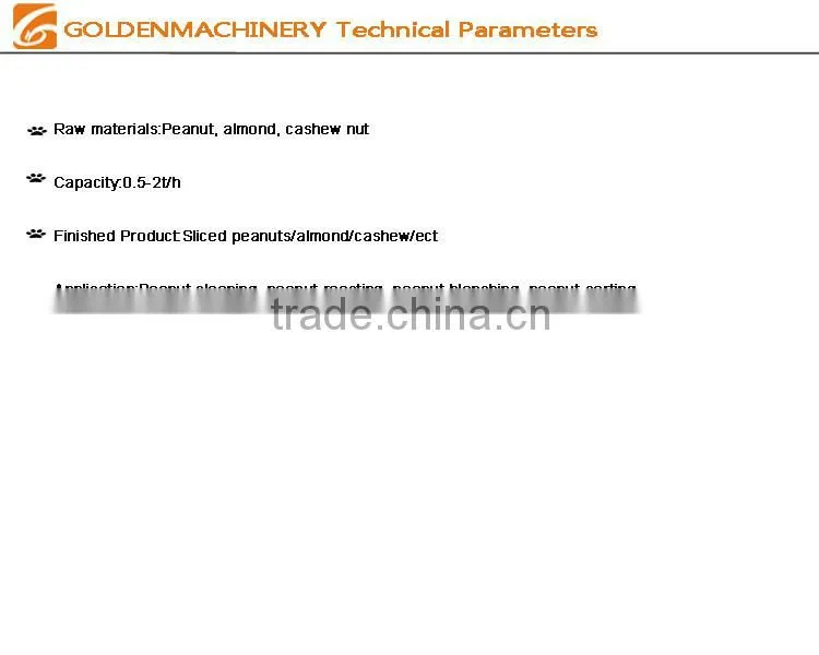 Hot Sale Durable Quality High Capacity Sliced Almond Processing Line