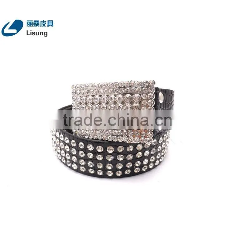 Cheap Rhinestone Strass Studded Fake Leather Cowgirl Belt