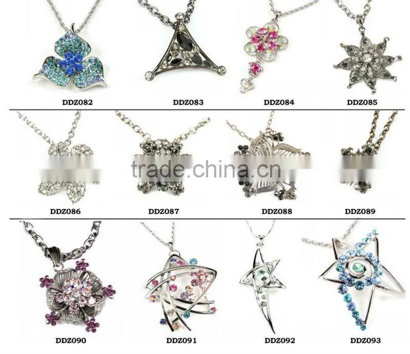 2012 Fashion Imitation Jewelry Blue Rhinestone Crystal Necklace,Rhinestone Necklace