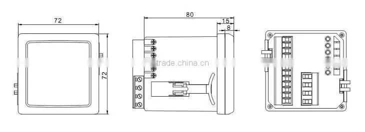 Three Phase Panel-Mounted Energy Meter