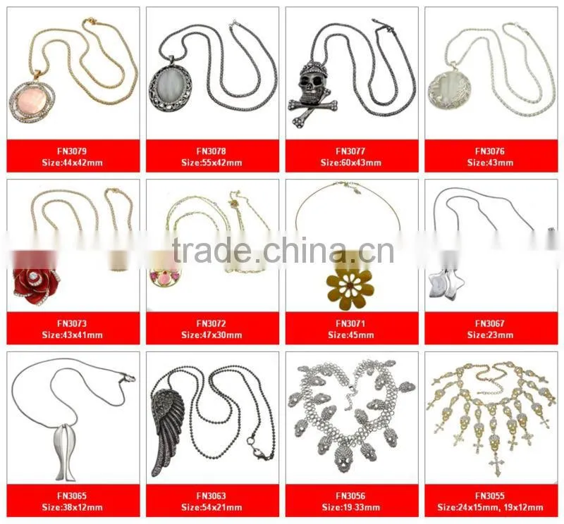 FN3178 New model necklace musical bell necklace with the wing