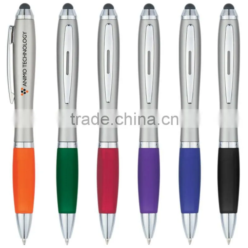 Satin Stylus Pen-silver_charcoal_front