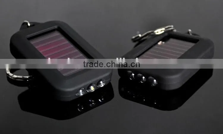Factory direct cheap solar flashlight keychain custom promotional gifts