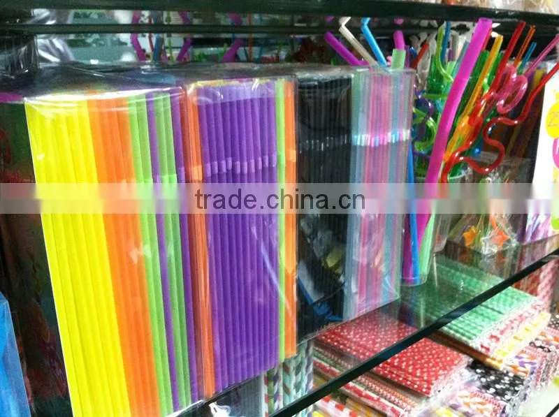 plastic straw with different colors Disposable drinking straws