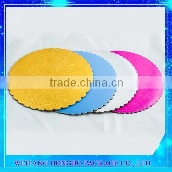 silver round 1/4 thick cake board
