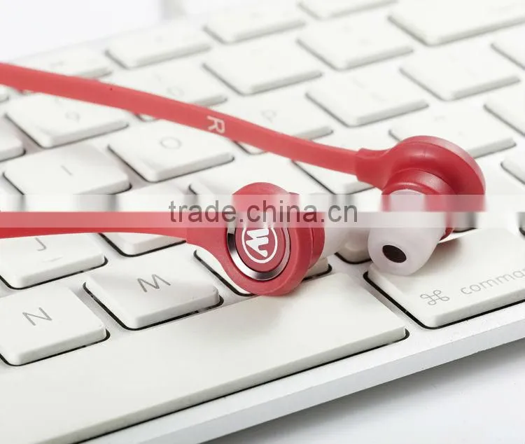 Flat cable in-ear earphone With Volume Remote