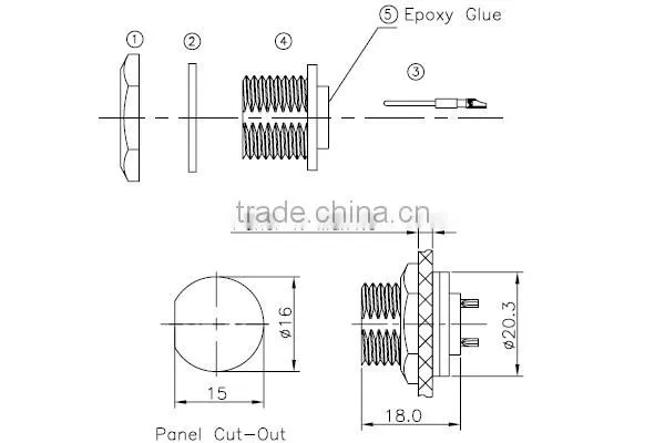 10pin cable connector