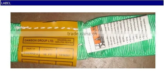 EN1492-2 Chinese 8T Crane Round Lifting Slings manufacture