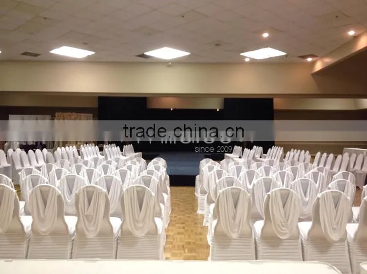 New Style Wedding Lycra Spandex Banquet Hotel Wedding Chair Cover with Valance