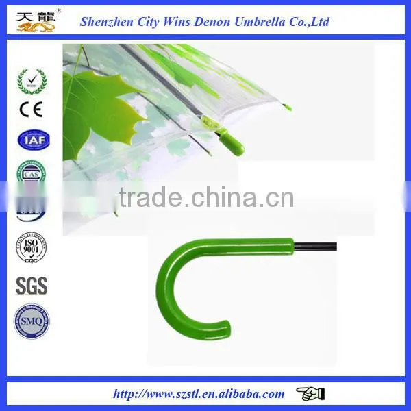 Shenzhen City winds denon produced high quality 23" promotional custom printing clear dome umbrella