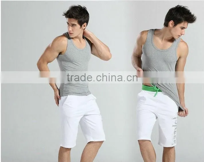 100% Cotton Slim fit Gray Men's Sleeveless Vest