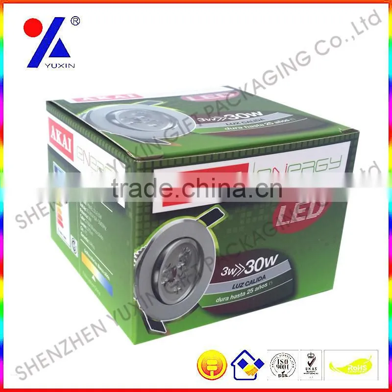 2015 NEW STYLE LAMP PACKAGING BOX / CORRUGATED PAPER OR CARTON PAPER AND GREEN COLOR BOX / WHOLESALE SHENZHEN GIFT PACKAGING BOX