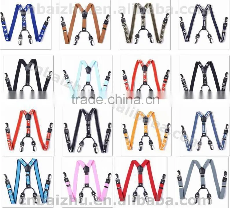 Custom Printed Designs Fashion Baby Toddlers 4 Clips Braces Suspender