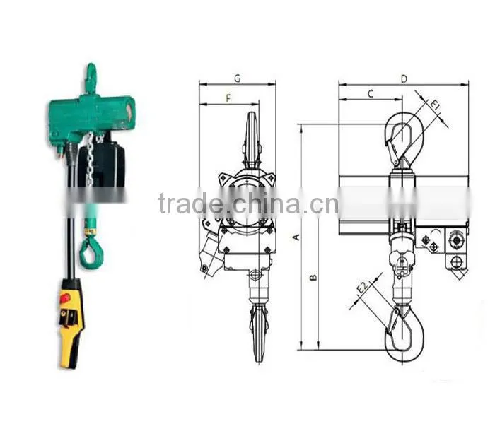 Alibaba China supplier Pneumatic Air hoist
