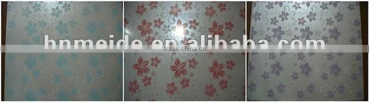 595*595MM print and hot-stamping pvc ceiling panel