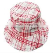 Printed pattern children fisherman hat with elastic string
