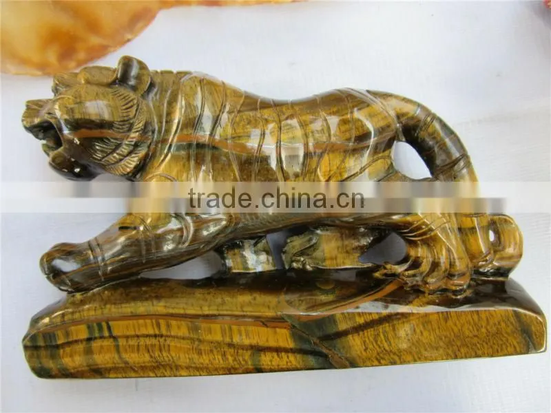 Hot sell unique gemstonestone animals sculpture handicraft carving tiger lion horse