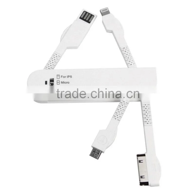 multi-function retractable data 2 in 1 Military Knife usb cable
