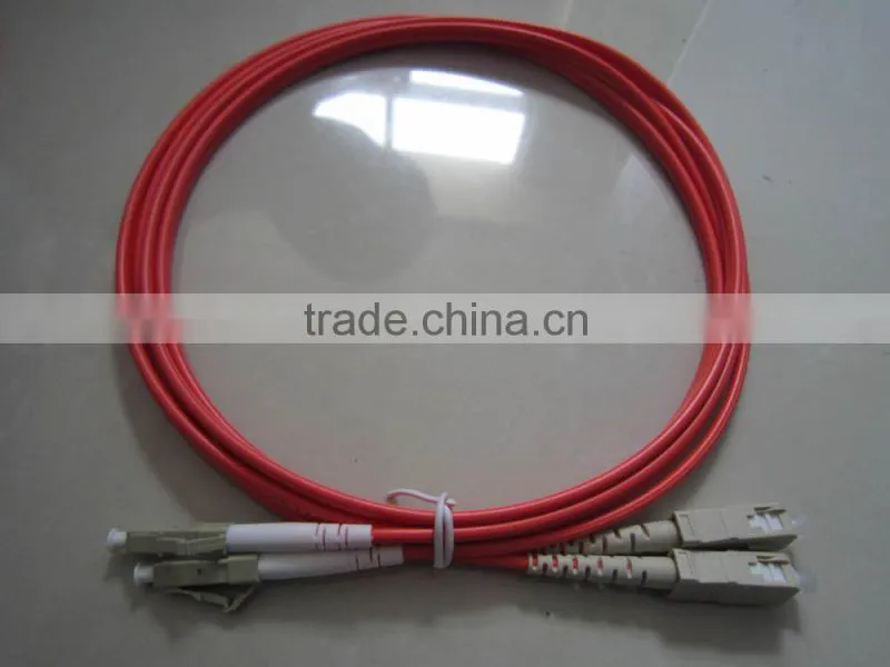 Alibaba trade assurance SC to LC multimode MM duplex optical fiber patch cord,fiber optic patch cable,fiber jumper with 3M