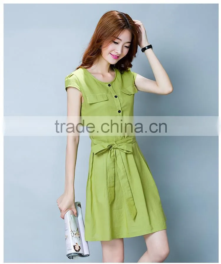 Cotton and linen dress