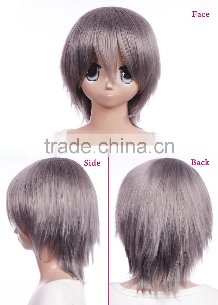 wholesale In stock Togainu no Chi Akira short grey cosplay wigs