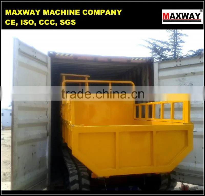Hydraulic Self-unloading Crawler Type Farm Tractor for Palm , CE / ISO / SGS , Model: CDT60