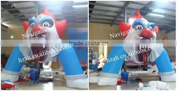 Giant Hanging Inflatable Clown Head for Halloween