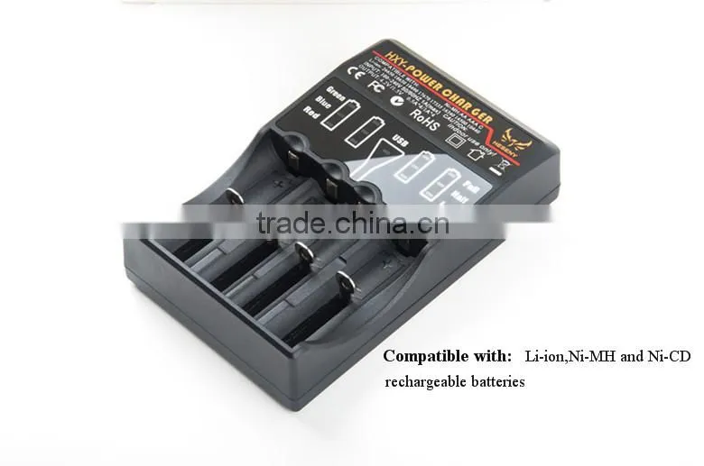 4.2V 500mA/1000mA*4 18650 Lithium batteries usb travel chargers