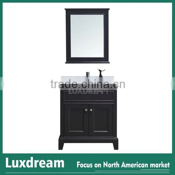 30" charcoal solid wood leg USA bathroom vanity